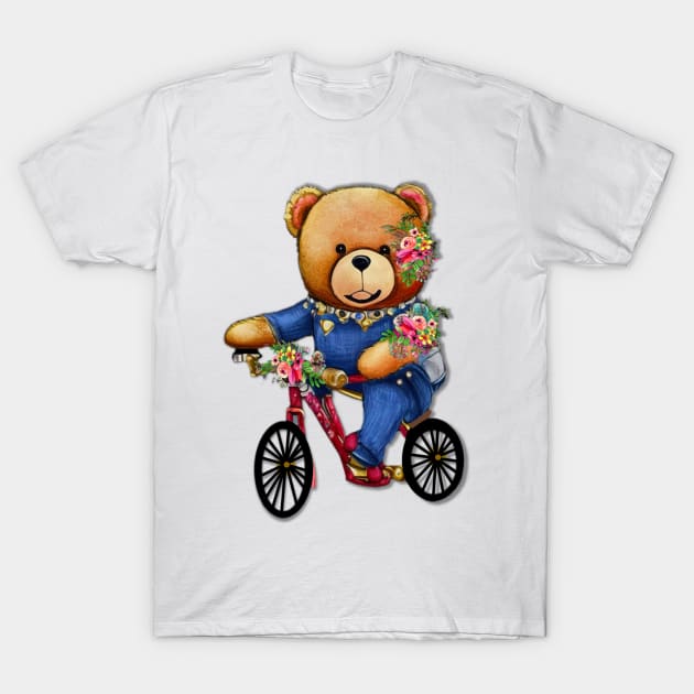 Bike Riding T-Shirt by KC Morcom aka KCM Gems n Bling aka KCM Inspirations